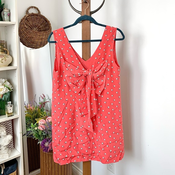 Anthropologie Yumi Kim Silk Heart Print Mini Dress - Picture 15 of 16